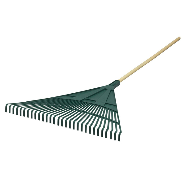 Yo-Ho Tools AMERICAN CHOICE FLAT FRONT POLY LEAF RAKE 48 in. WOOD HANDLE 09430